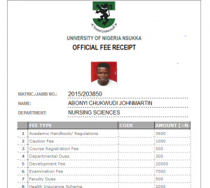 UNN School Fees