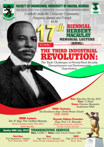 INVITATION CARD HERBERT MACAULAY Memorial Lecture