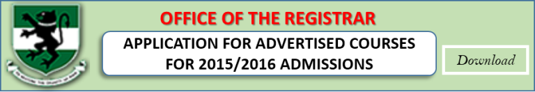 Read more about the article NEW UPDATE ON SHOPPING FOR ADVERTISED COURSES FOR 2015/2016 ADMISSIONS