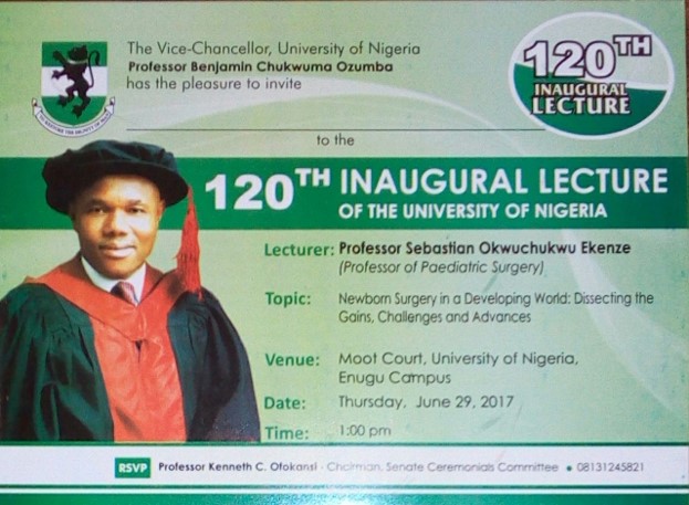 UNN 120th Inaugural Lecture