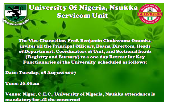 Read more about the article 2017 University Of Nigeria Leadership Retreat