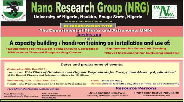 Read more about the article Nano Research Group Seminar/Workshop