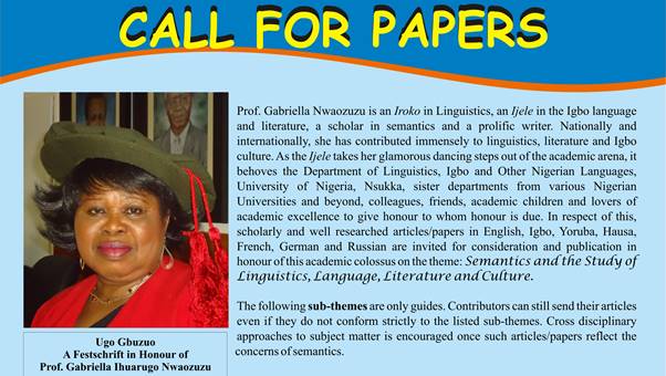 Read more about the article Call For Papers on Linguistics, Igbo and Other Nigerian Languages