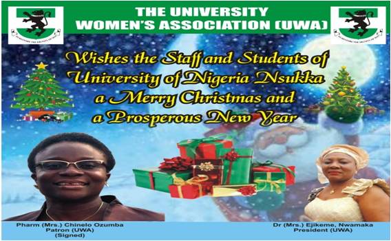 Read more about the article University Women Assocation (UWA) Wishes Staff and Students Merry Christmas