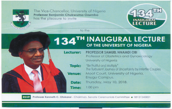 Read more about the article UNN 134th Inaugural Lecture Invitation