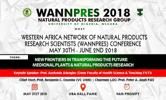 Read more about the article WANNPRES CONFERENCE 2018: NATURAL PRODUCTS RESEARCH GROUP, UNN