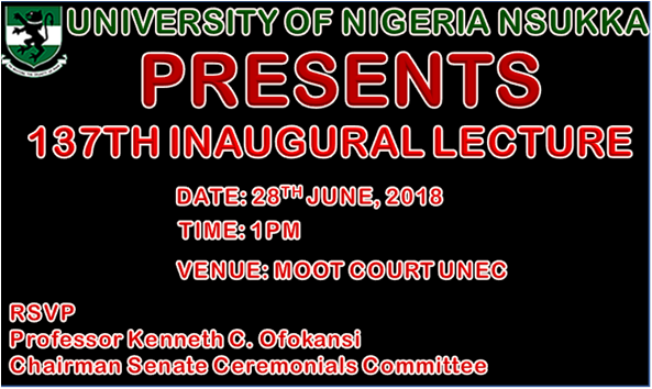 Read more about the article Invitation to the UNN 137th Inaugural Lecture