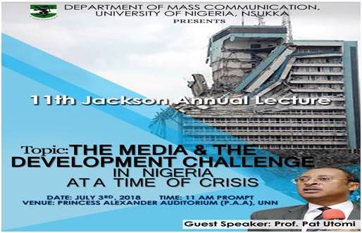 Read more about the article 11th Annual Jackson Lecture of the Dept of Mass Communication