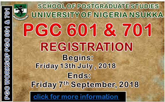 Read more about the article Postgraduate Workshop On PGC 601 & PGC 701 For 2017/2018 Academic Session October 2018