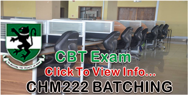 Read more about the article CHM 222 EXAMINATION SCHEDULE