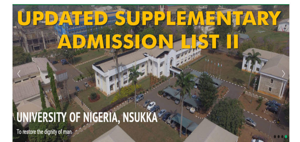 UPDATE TO 2018/2019 SUPPLEMENTARY ADMISSION LIST II