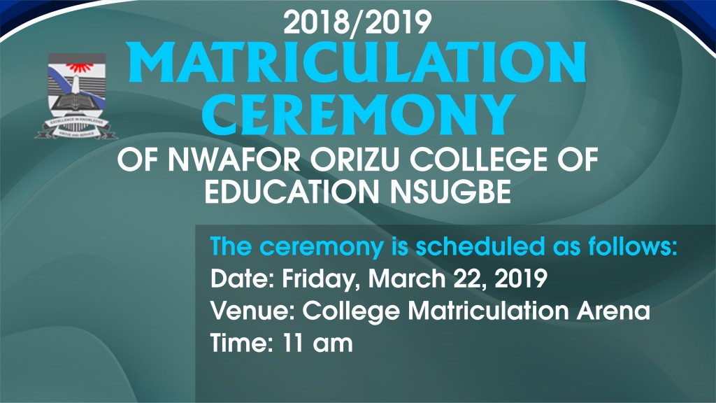 MATRICULATION  CEREMONY  OF NWAFOR ORIZU