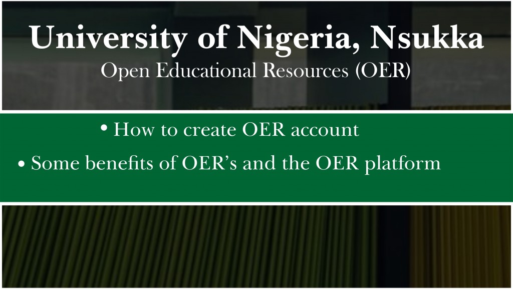 How to Create an OER Account