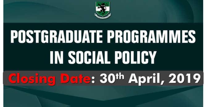 Read more about the article POSTGRADUATE PROGRAMMES IN SOCIAL POLICY: PGD; MSP & M.Sc