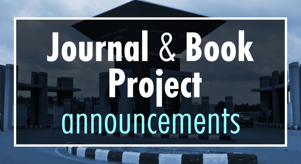 Journal & Book  Project announcements