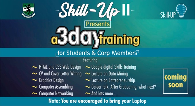 Read more about the article Skill-UP (ii) Presents A 3 day Training For Students And Corp Members