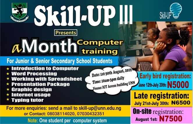 Read more about the article Skill-UP III Training Presents One-month Training For Junior and Senior Secondary School Students