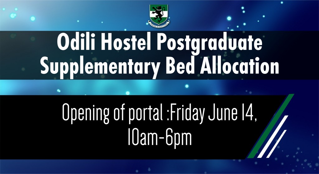 Odili Hostel Postgraduate Supplementary Bed Allocation