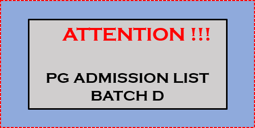 Read more about the article School Of Postgraduate Admission List Batch D