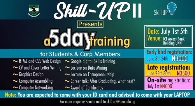 Read more about the article Skill-UP II Presents a 5 day Training For Students And Corp Members