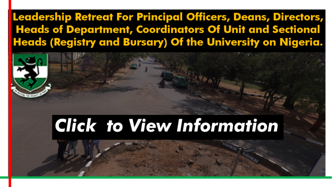 Read more about the article Leadership Retreat For Principal Officers and Others…