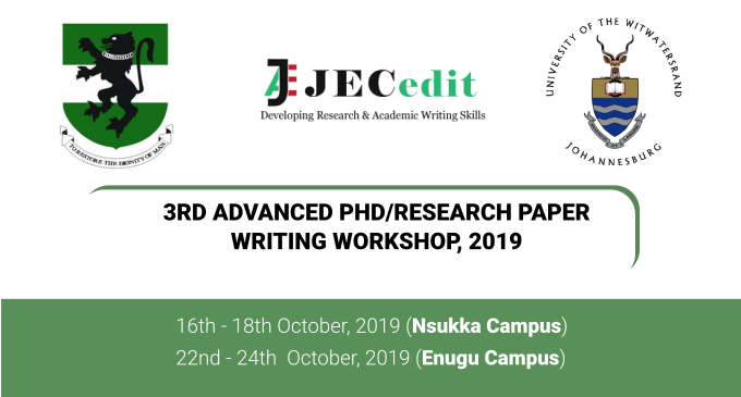 Read more about the article 3rd Advanced Ph.D./Research Paper Writing Workshop, 2019