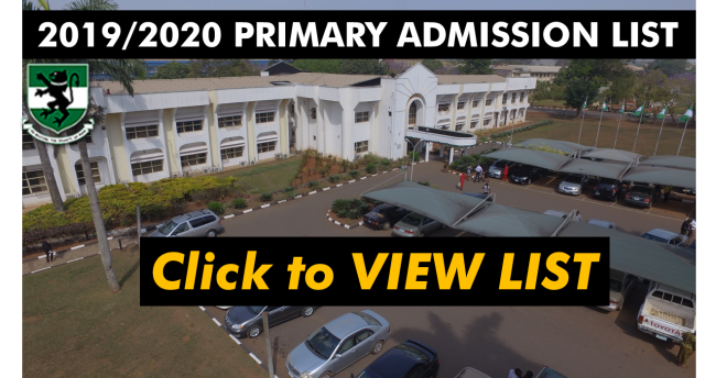 Read more about the article BREAKING NEWS…. 2019/2020 PRIMARY ADMISSION LIST