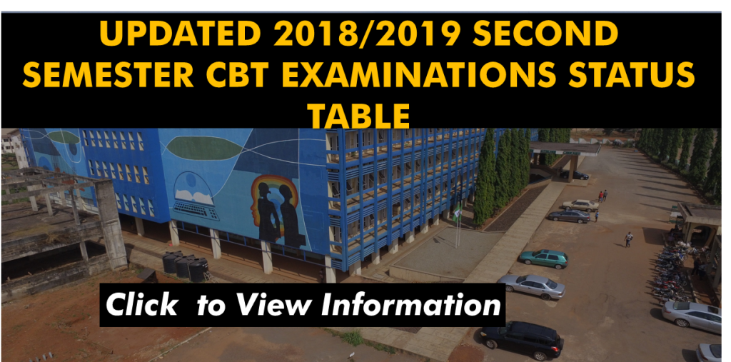 Updated 2018/2019 Second Semester CBT Examinations Status Table