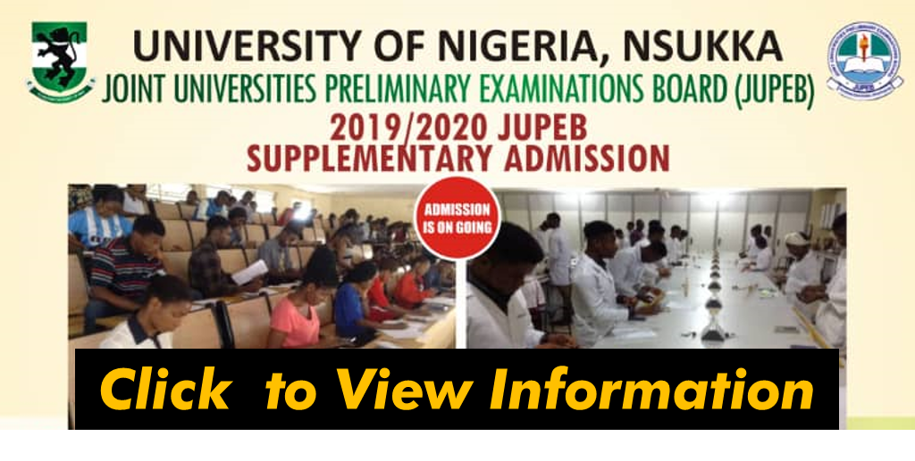 2019/2020 JUPEB SUPPLEMENTARY ADMISSION