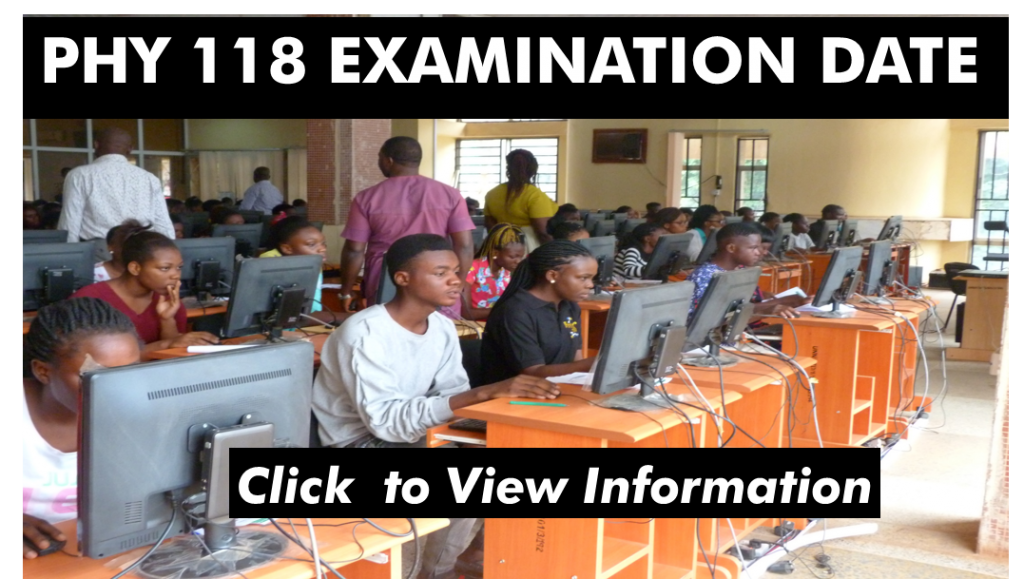 PHY 118 Examination Date.