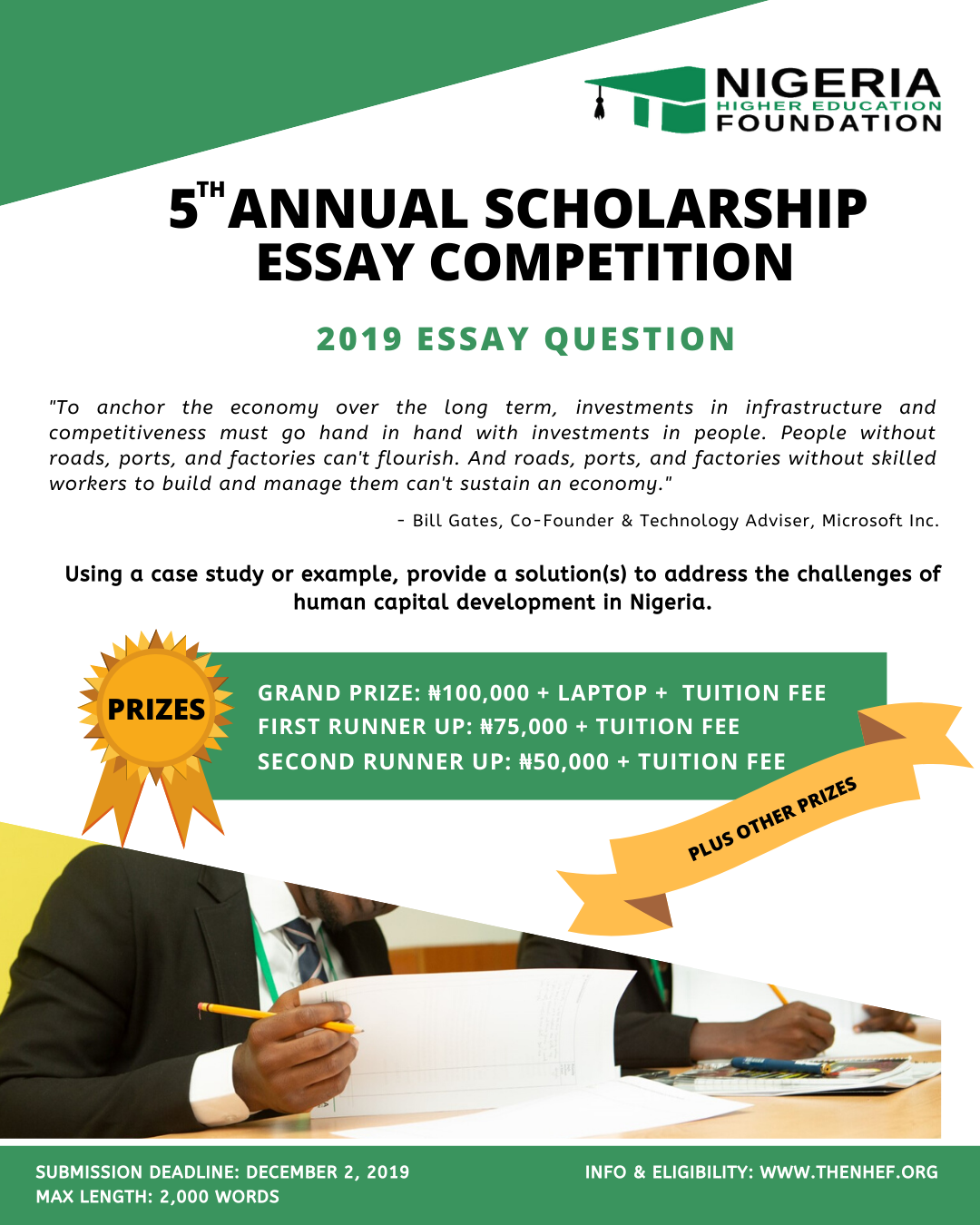 equity scholarship essay competition