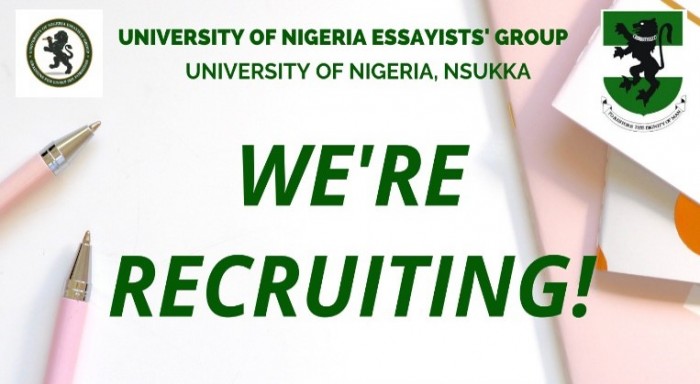 Read more about the article University of Nigeria Essayists Group: WE ARE RECURITING