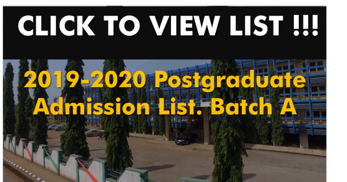 Read more about the article Click to View… Postgraduate Admission List Batch A 2019-2020