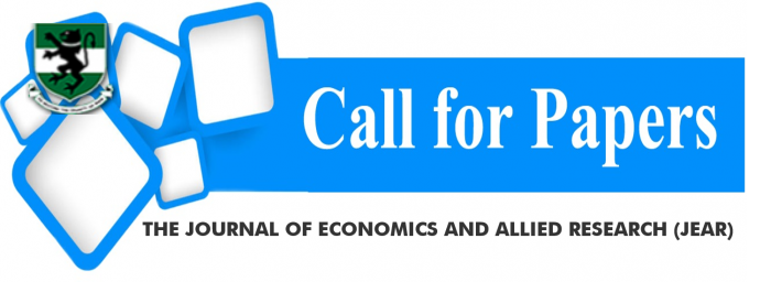 Read more about the article CALL FOR PAPER: THE JOURNAL OF ECONOMICS AND ALLIED RESEARCH (JEAR)