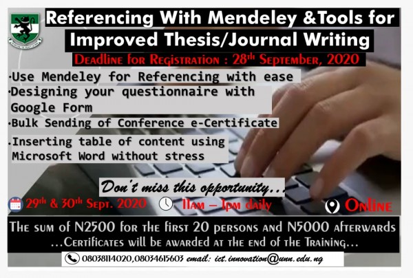 Read more about the article Referencing with Mendeley & Tools for Improved Thesis/Journal Writing