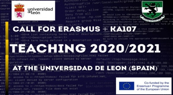 Read more about the article Call for Erasmus+ KA107 Teaching 2020/2021 at theUniversidad de León (Spain)