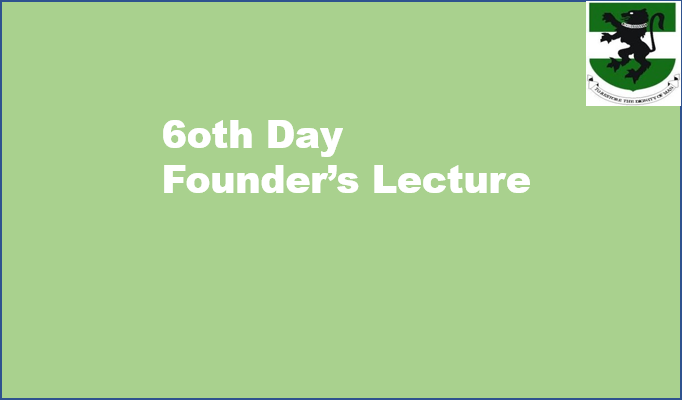 Read more about the article 60th Founder’s Day Lecture & Diamond Jubilee Campaign