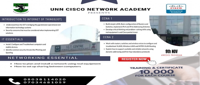 Read more about the article UNN Cisco Network Academy Presents