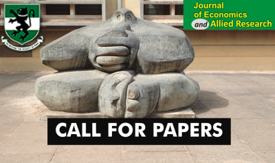 Read more about the article CALL FOR PAPER: The Journal Of Economics And Allied Research (JEAR) VOL. 6 Issue 1