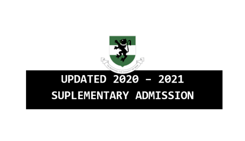 Read more about the article UPDATED 2020 2021 SUPPLEMENTARY ADMISSIONS