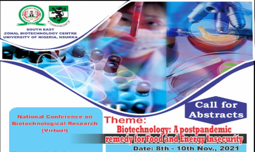 Read more about the article CALL FOR ABSTRACT: SOUTH EAST ZONAL BIOTECHNOLOGY CENTRE, UNIVERSITY OF NIGERIA, NSUKKA