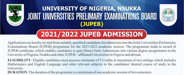 Read more about the article 2021/2022 JUPEB ADMISSION