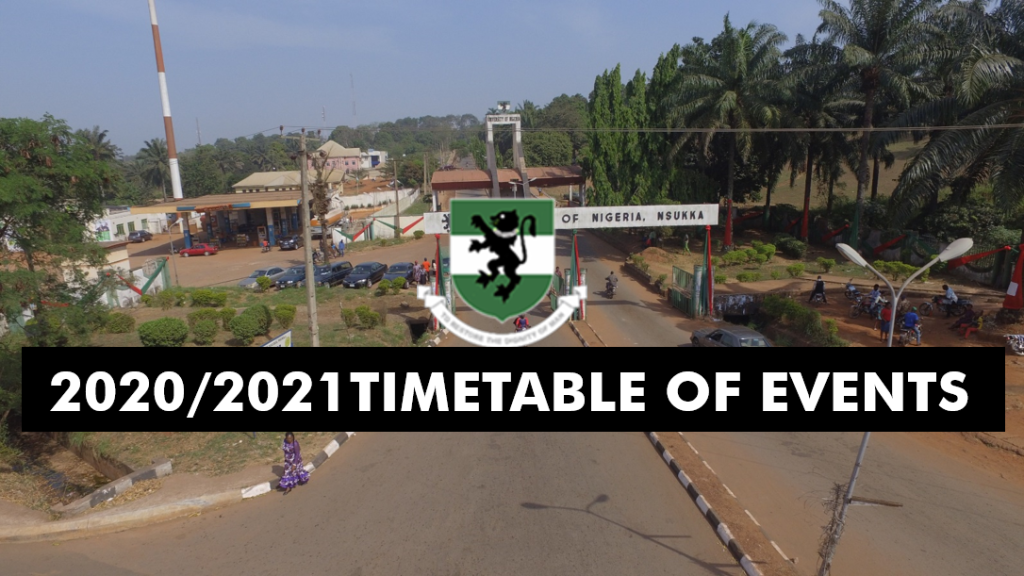 BREAKING NEWS: TIMETABLE OF EVENTS FOR 2020/2021 SESSION