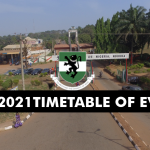 BREAKING NEWS: TIMETABLE OF EVENTS FOR 2020/2021 SESSION