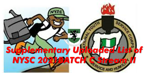 Read more about the article Supplementary Uploaded List of NYSC 2021 Batch C Stream II