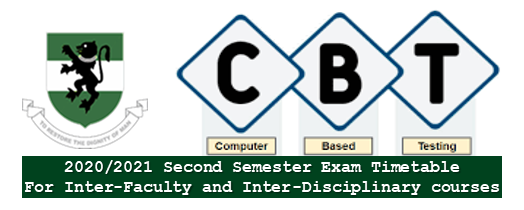 Read more about the article DRAFT 2020/2021 SECOND SEMESTER EXAMINATIONS TIMETABLE  FOR INTER-FACULTY AND INTER-DISCIPLINARY COURSES  TUESDAY, MARCH 15– WEDNESDAY, MARCH 30, 2022