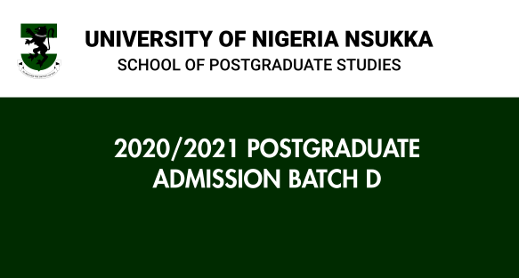 Read more about the article 2020/2021 Postgraduate Admission Batch D