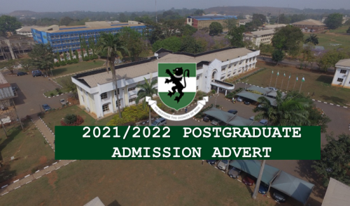 2021/2022 POSTGRADUATE ADMISSIONS ADVERT