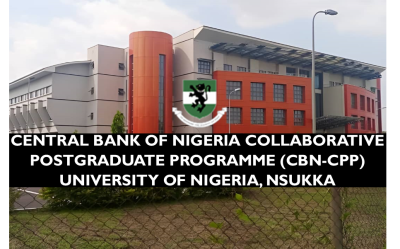 CENTRAL BANK OF NIGERIA COLLABORATIVE POSTGRADUATE PROGRAMME (CBN-CPP) ,  UNIVERSITY OF NIGERIA, NSUKKA