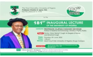181st INAUGURAL LECTURE